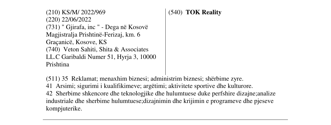 Zëri i markës TOK Reality në buletin