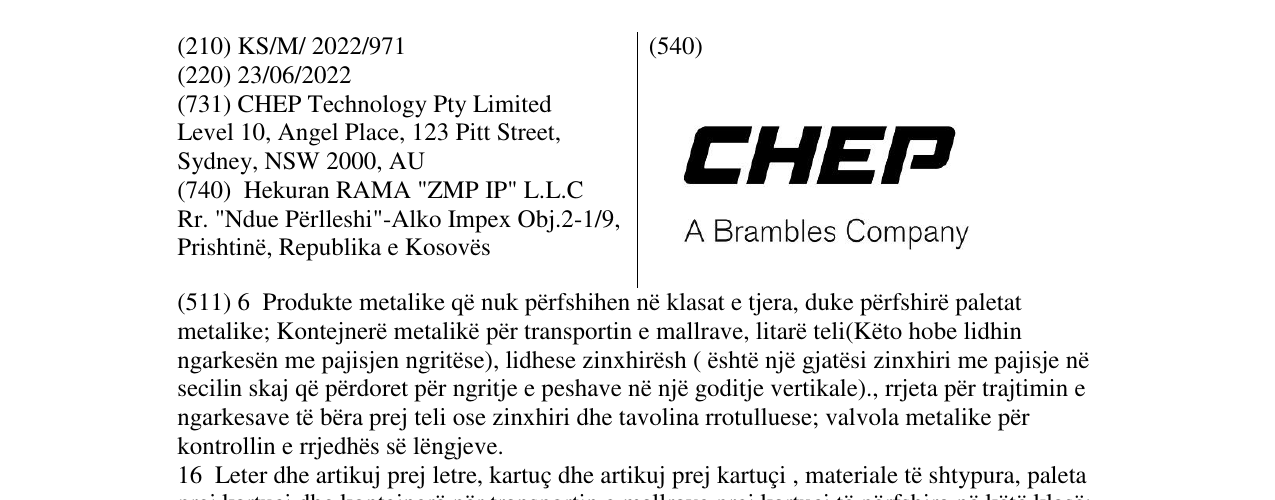 Zëri i markës CHEP në buletin