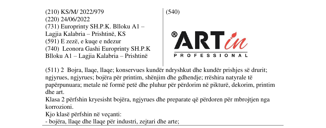 Zëri i markës ART in në buletin