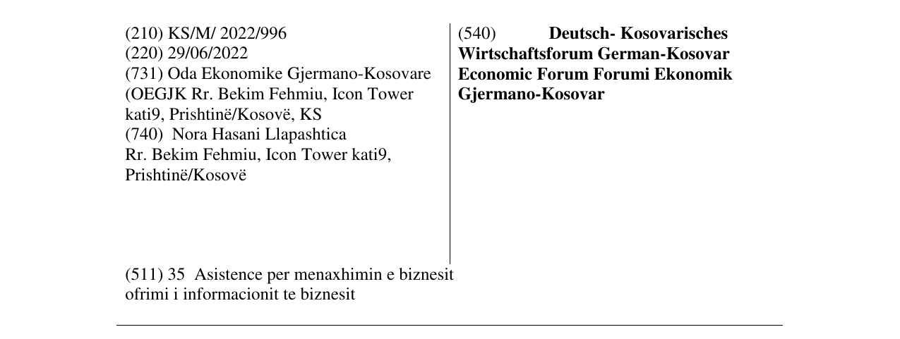 Zëri i markës Deutsch- Kosovarisches Wirtschaftsforum German-Kosovar Economic Forum Forumi Ekonomik Gjermano-Kosovar në buletin