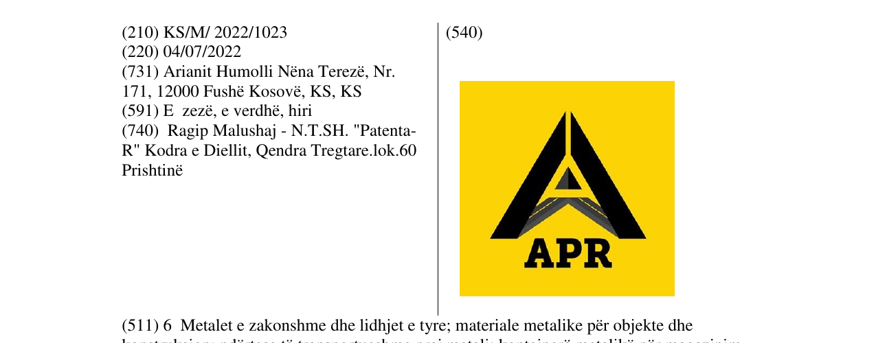 Zëri i markës APR në buletin