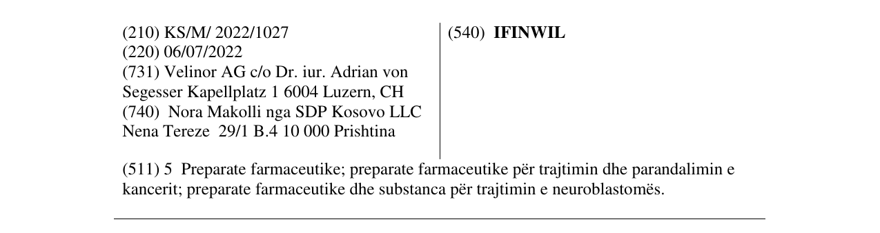 Zëri i markës IFINWIL në buletin