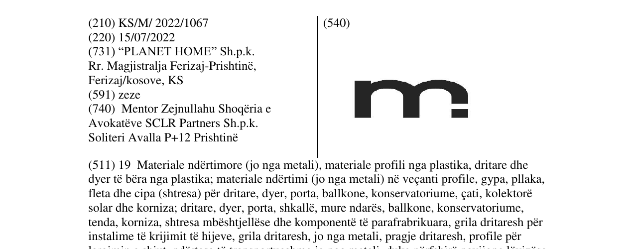 Zëri i markës M në buletin