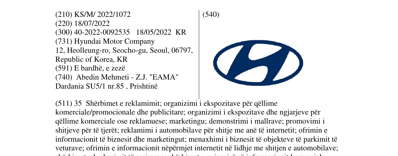 Zëri i markës Markë figurative në buletin