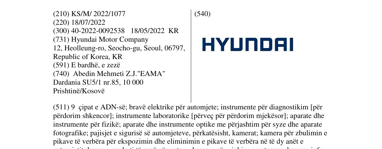 Zëri i markës HYUNDAI në buletin