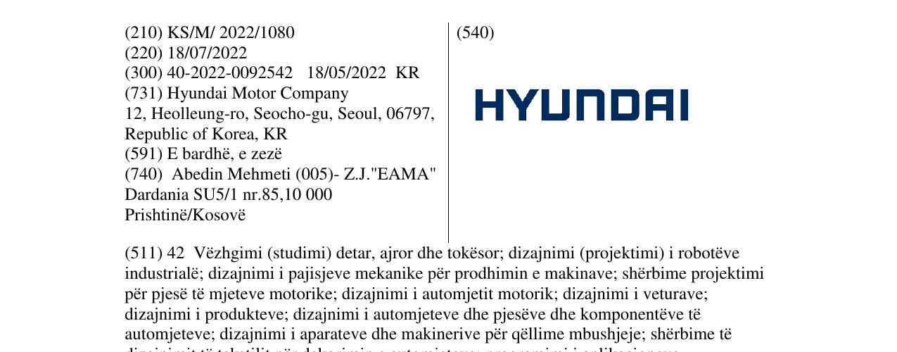 Zëri i markës HYUNDAI në buletin