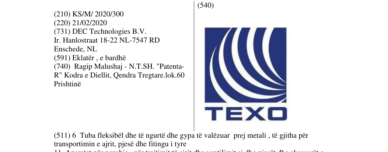 Zëri i markës TEXO në buletin
