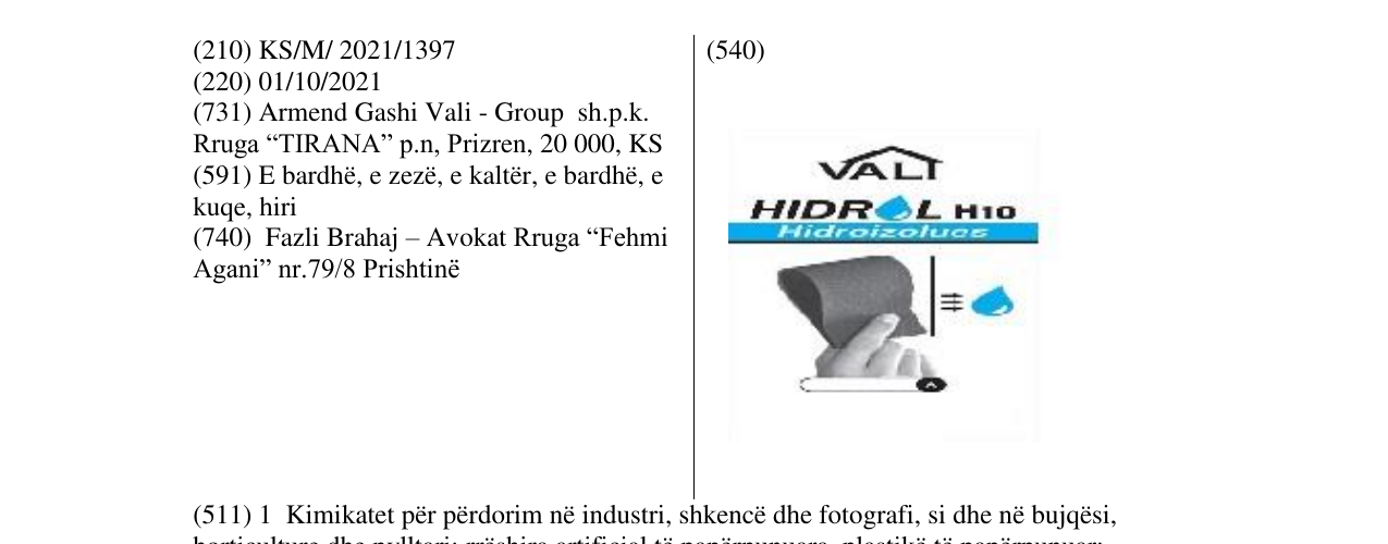 Zëri i markës Markë figurative në buletin