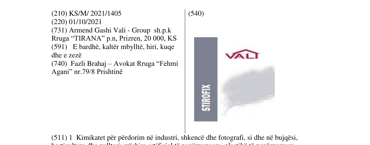 Zëri i markës Markë figurative në buletin