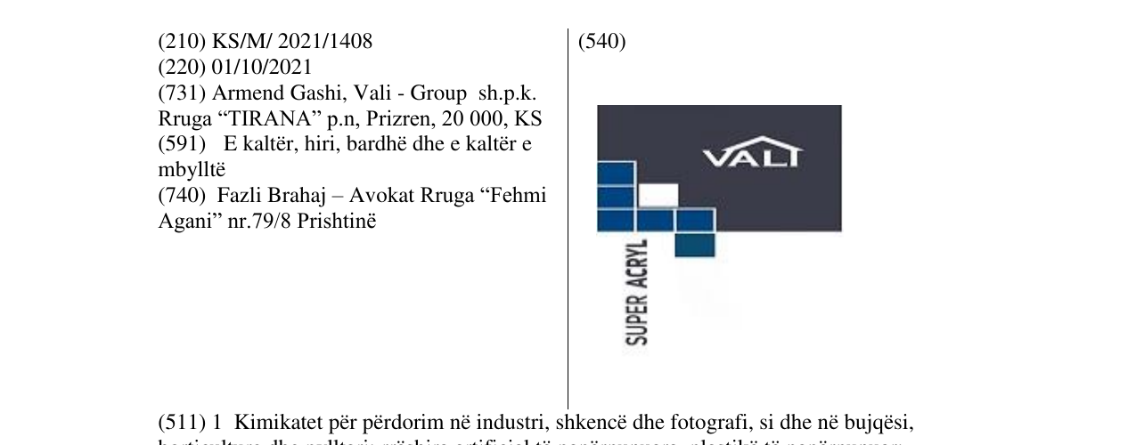Zëri i markës Markë figurative në buletin
