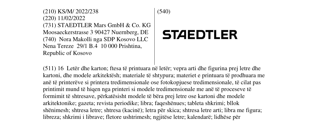 Zëri i markës STAEDTLER në buletin