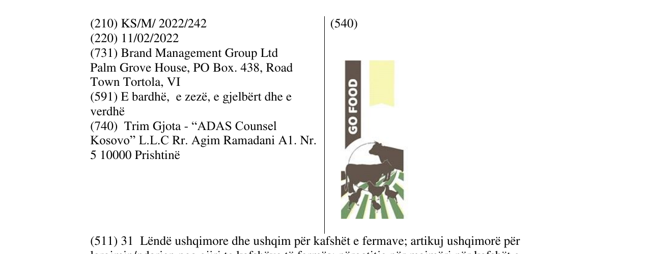 Zëri i markës Go Food në buletin