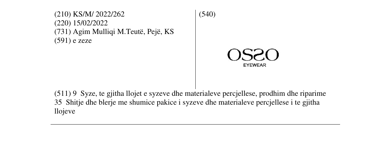 Zëri i markës osso në buletin