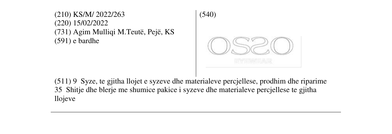 Zëri i markës osso në buletin