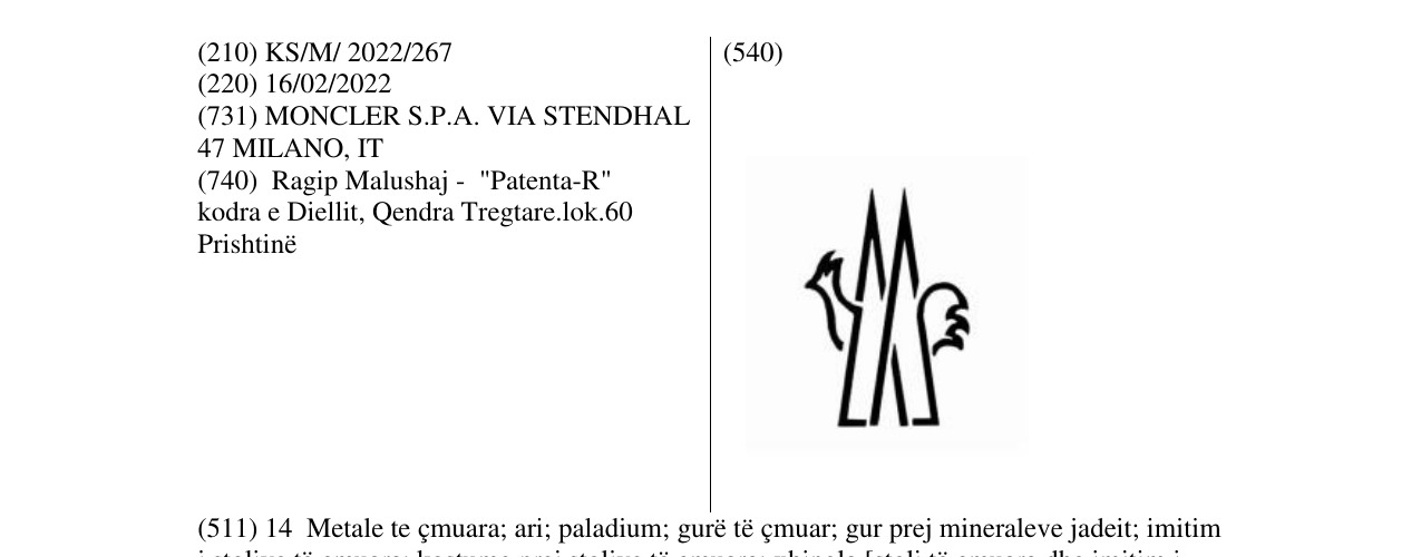 Zëri i markës Markë figurative në buletin