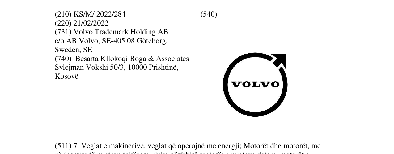 Zëri i markës VOLVO në buletin