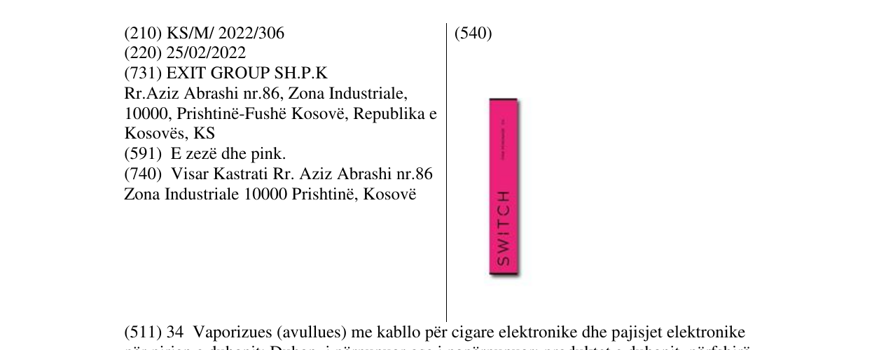 Zëri i markës switch në buletin