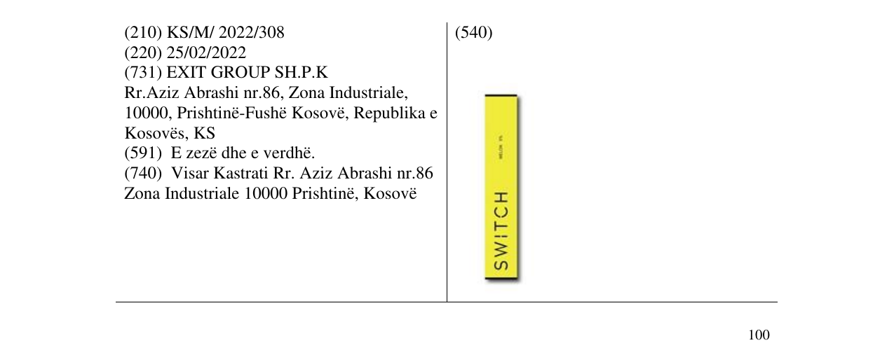 Zëri i markës switch në buletin