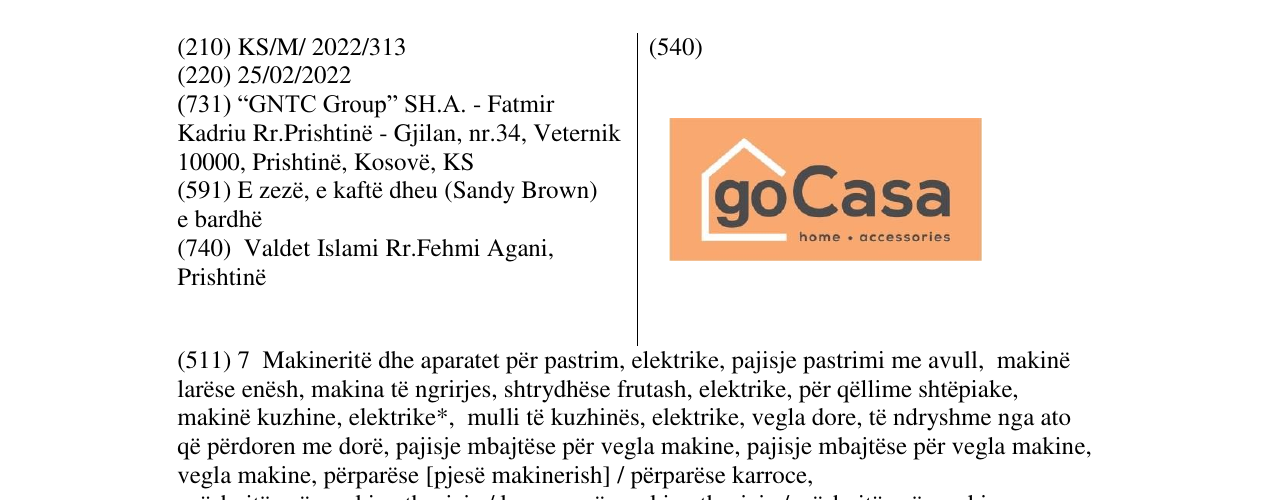 Zëri i markës go casa në buletin