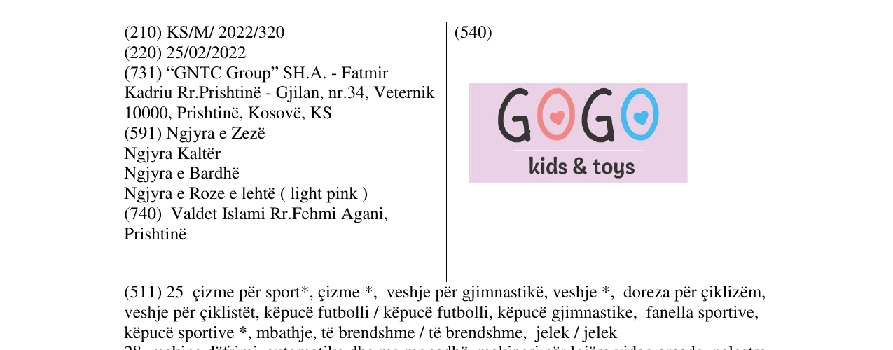 Zëri i markës GOGO në buletin