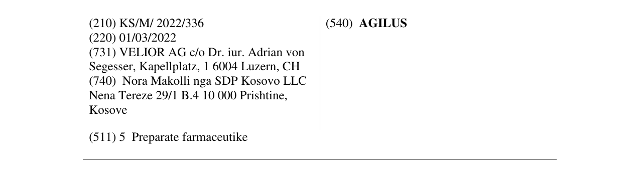 Zëri i markës AGILUS në buletin