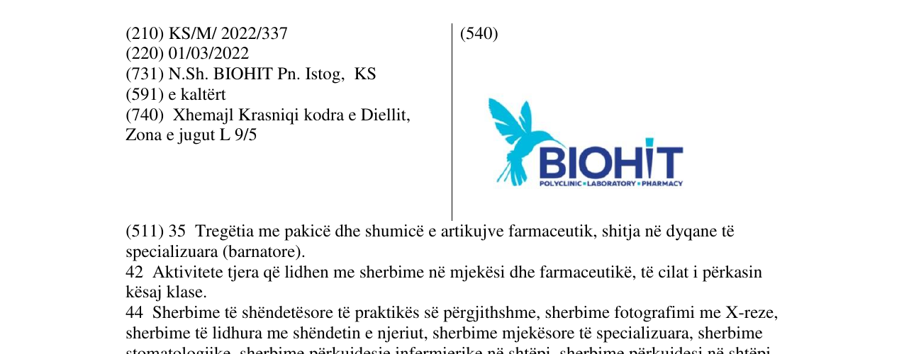 Zëri i markës BIOHIT në buletin