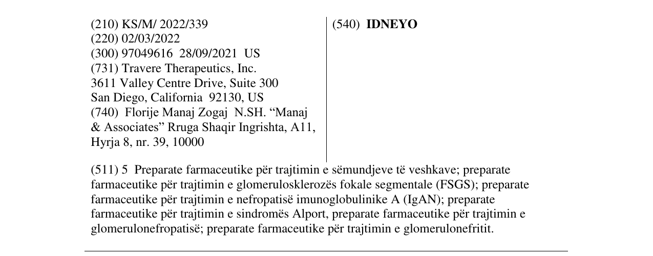 Zëri i markës IDNEYO në buletin