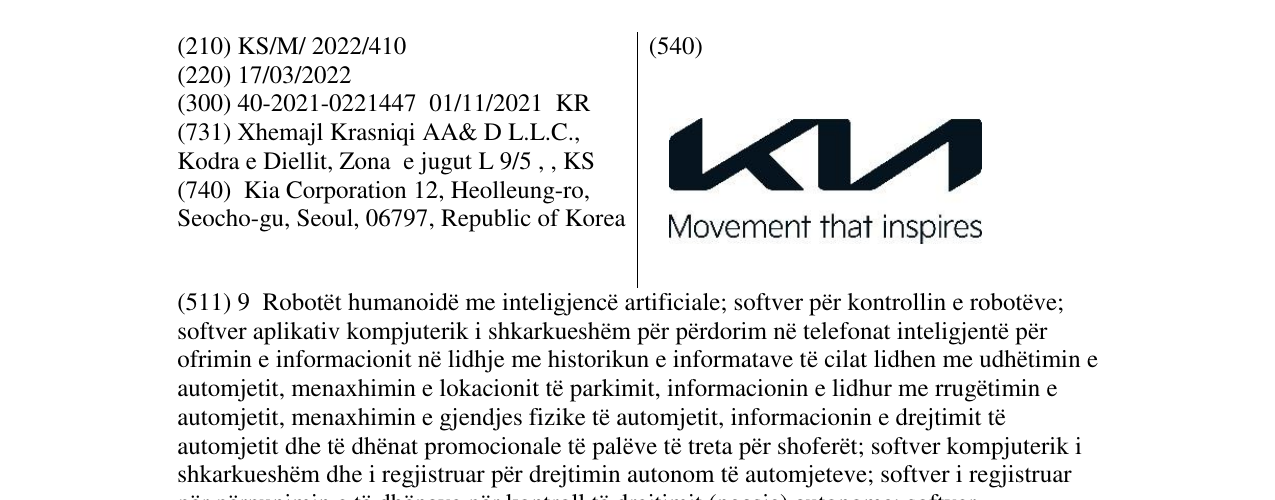 Zëri i markës KIA në buletin