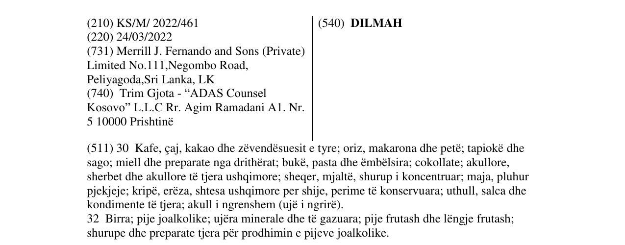 Zëri i markës DILMAH në buletin