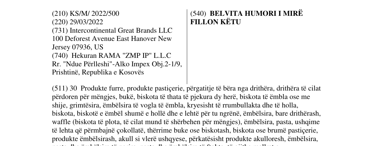Zëri i markës BELVITA HUMORI I MIRË FILLON KËTU në buletin
