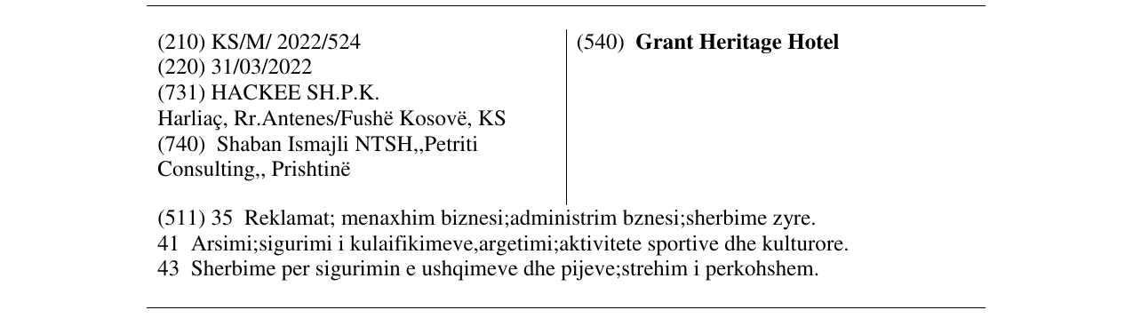 Zëri i markës Grant Heritage Hotel në buletin
