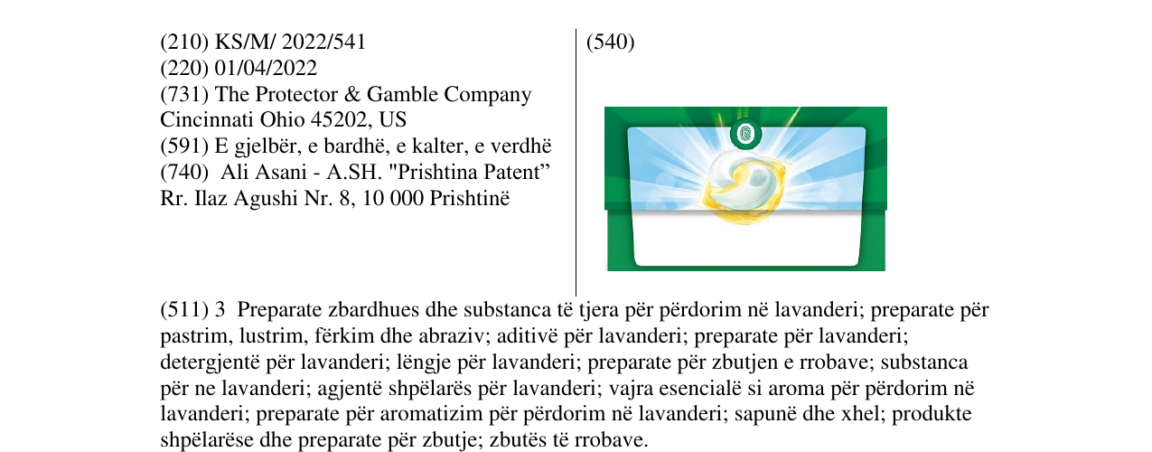 Zëri i markës Markë figurative në buletin