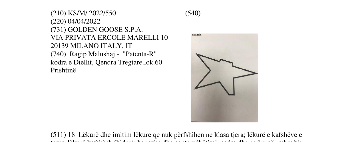 Zëri i markës Markë figurative në buletin
