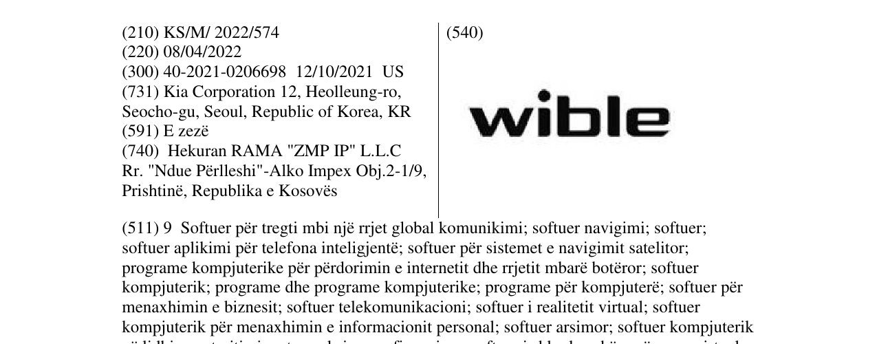 Zëri i markës wible në buletin