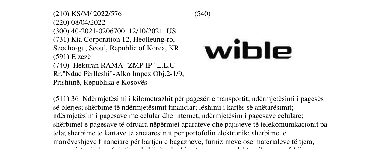 Zëri i markës wible në buletin