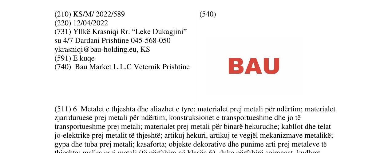 Zëri i markës BAU në buletin