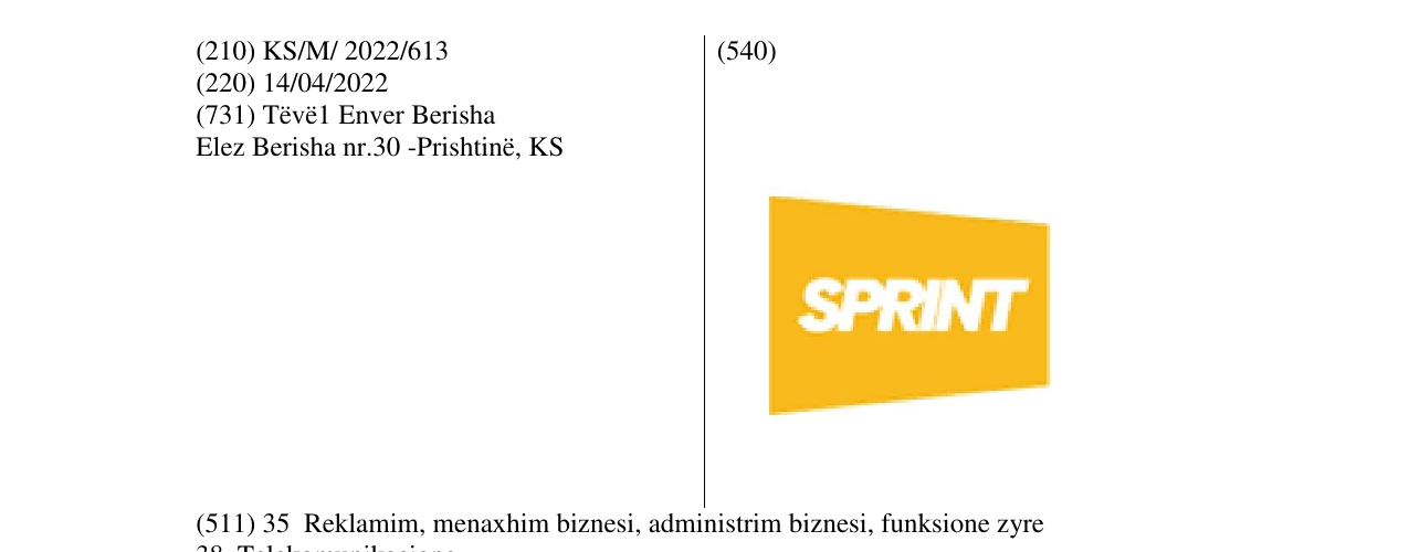 Zëri i markës SPRINT në buletin