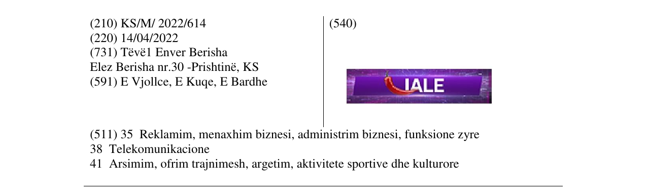 Zëri i markës JALE në buletin