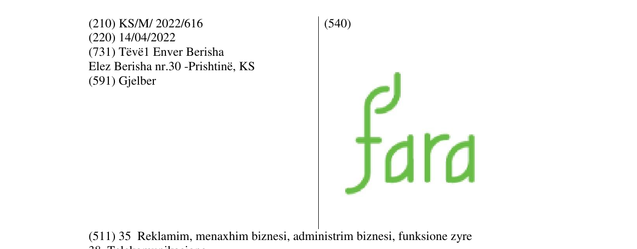 Zëri i markës fara në buletin