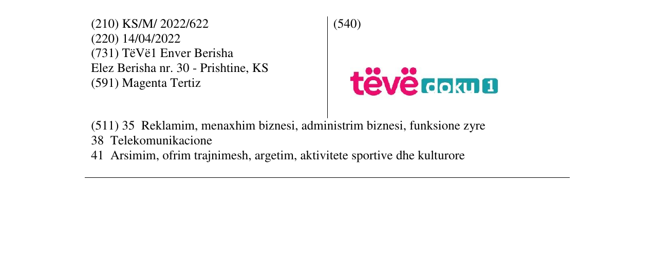 Zëri i markës tëvë doku 1 në buletin