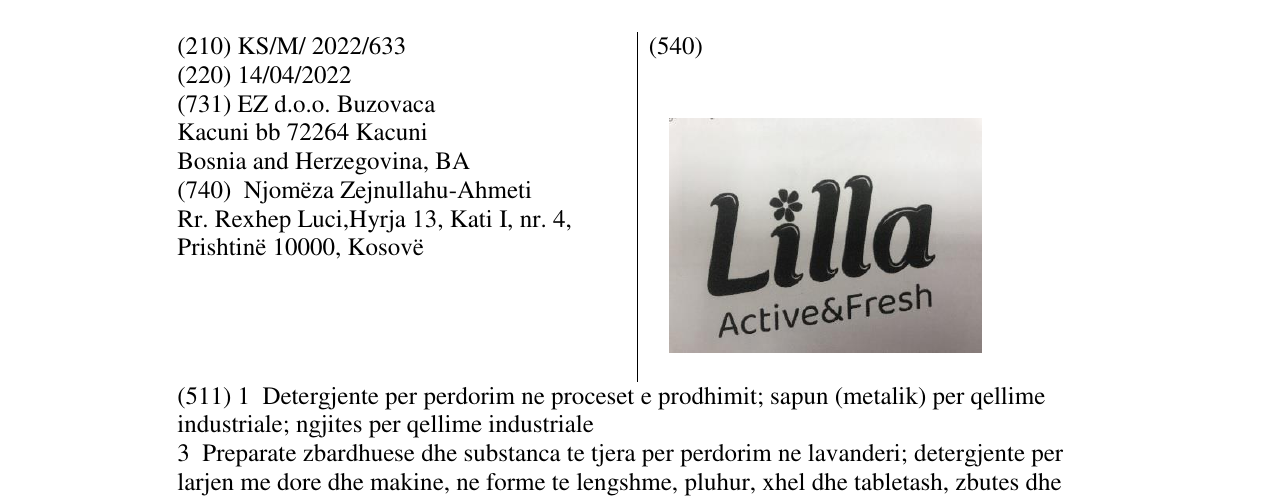 Zëri i markës Lilla në buletin