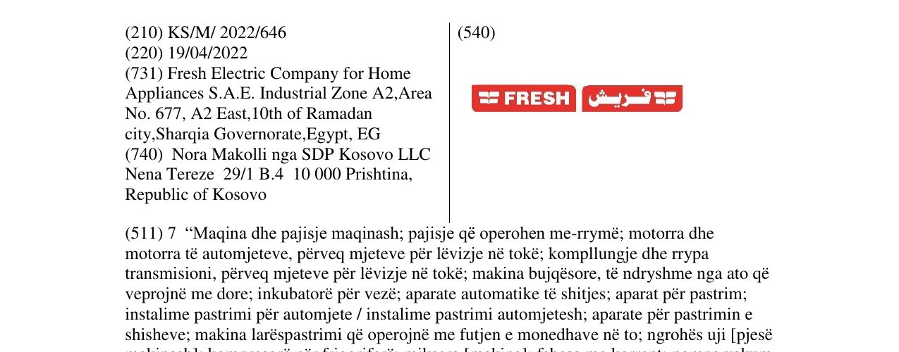 Zëri i markës FRESH në buletin