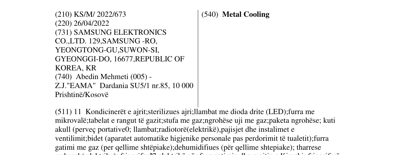 Zëri i markës Metal Cooling në buletin