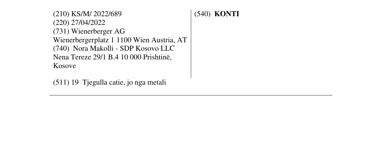 Zëri i markës KONTI në buletin