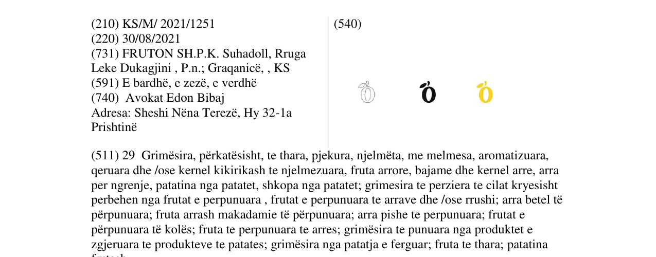 Zëri i markës Markë figurative në buletin