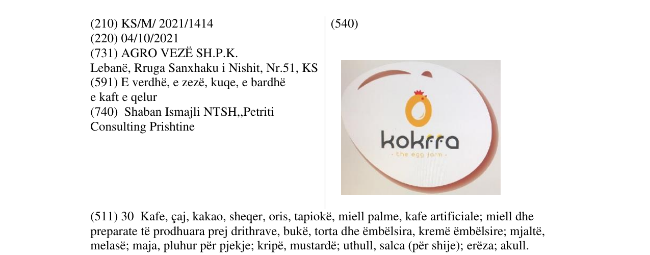 Zëri i markës Markë figurative në buletin