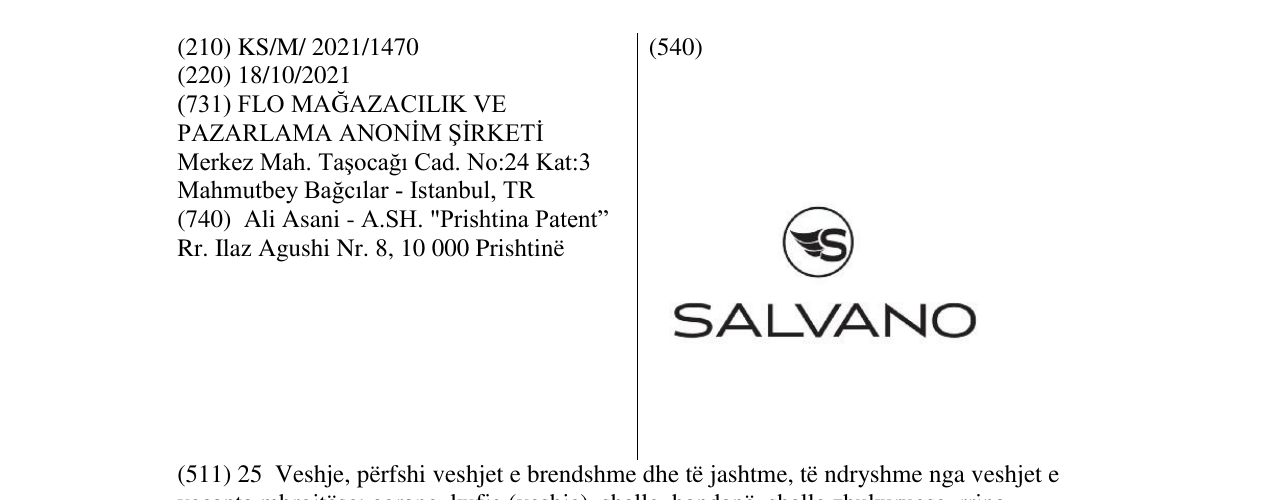 Zëri i markës Markë figurative në buletin