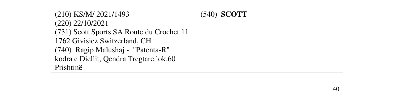 Zëri i markës SCOTT në buletin