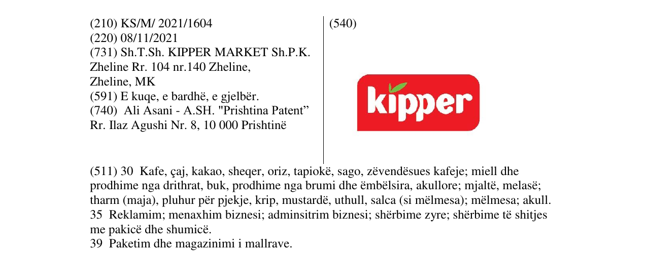 Zëri i markës Markë figurative në buletin