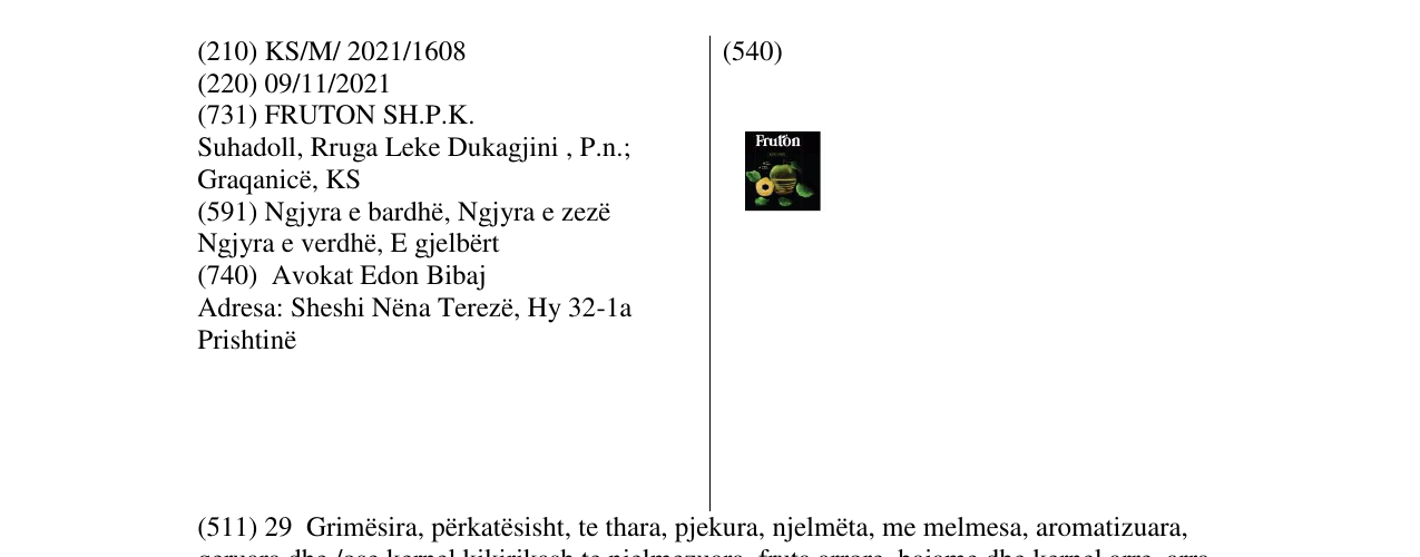 Zëri i markës Markë figurative në buletin